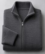 Folded slate gray merino wool transit jacket